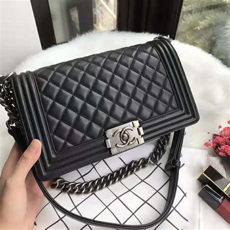 boy chanel handbagm etal|chanel black boyfriend bag.